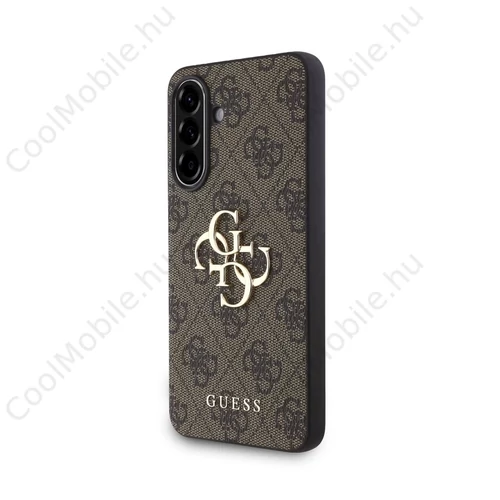 Guess PU 4G Metal Logo tok Samsung Galaxy A36 készülékhez barna