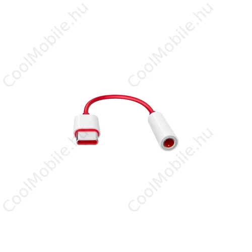 OnePlus USB-C to 3,5mm átalakító piros - csomagolás nélküli gyári