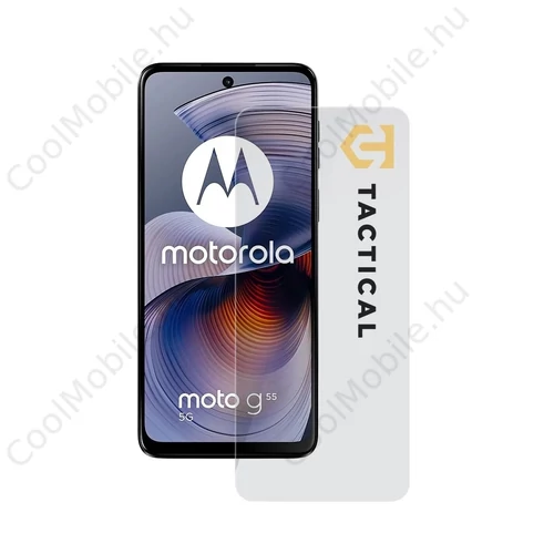 Tactical Glass Shield 2.5D kijelzővédő Motorola G55 készülékhez, átlátszó