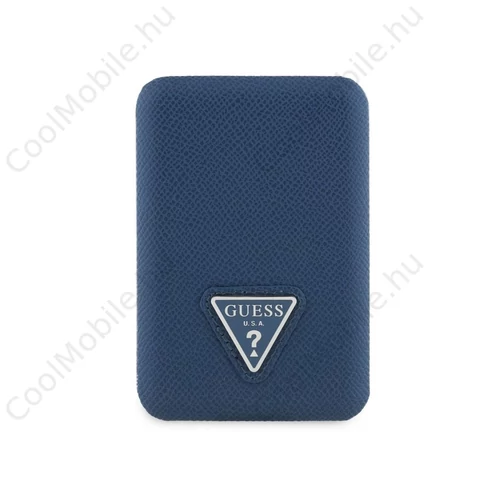 Guess PU Grained Triangle Logo MagSafe powerbank 5000mAh kék