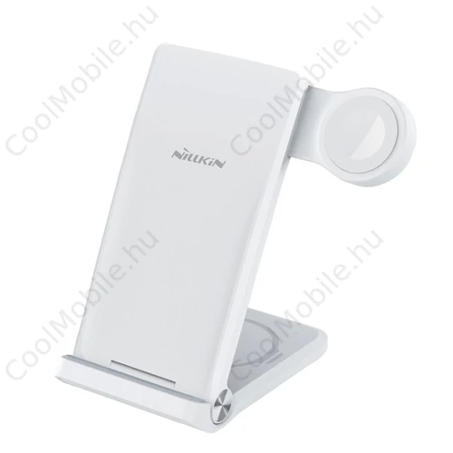 Nillkin PowerTrio 3in1 vezeték nélküli töltő Apple Watch készülékhez fehér (MFI)
