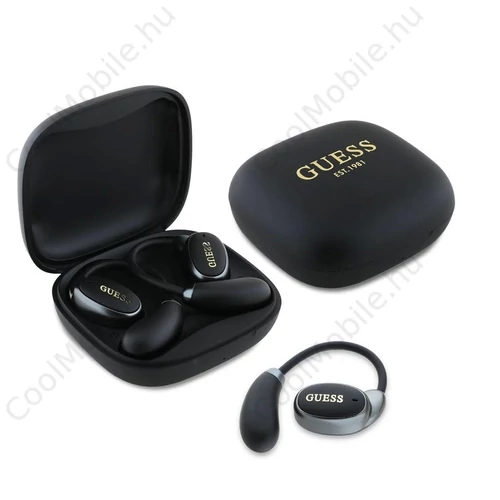 Guess Satin Classic Logo OWS vezeték nélküli fülhallgató fekete