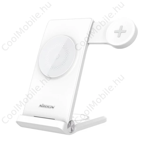 Nillkin PowerTrio 3in1 Wireless Töltő MagSafe Samsung Watch készülékhez fehér