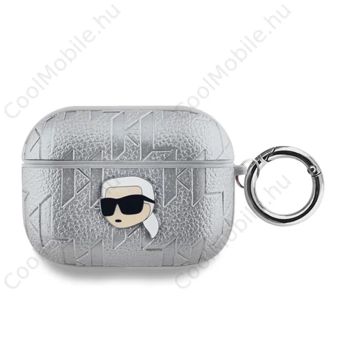 Karl Lagerfeld PU Embossed Karl Head Tok AirPods Pro készülékhez ezüst