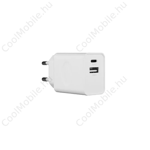 H33AC-E10 33W utazótöltő Dual USB-A + USB-C fehér