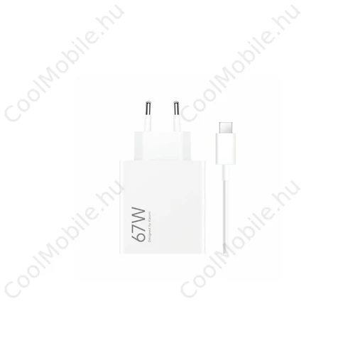 Xiaomi BHR6035 (MDY-12-EH) USB-A 67W utazó töltő + adatkábel USB-C 6.2A fehér