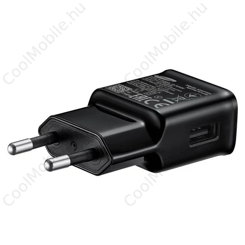 EP-TA200EBE Samsung USB-A 15W útitöltő fekete - csomagolás nélküli gyártói, enyhe karcolások
