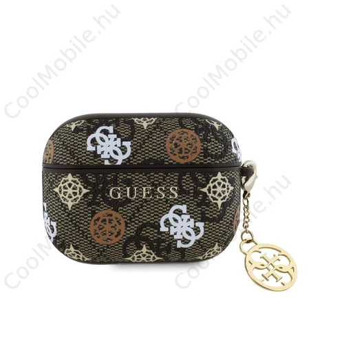 Guess PU 4G Peony Charm tok AirPods Pro készülékhez barna