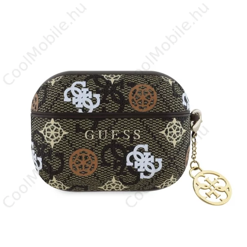 Guess PU 4G Peony Charm tok AirPods 3 készülékhez barna