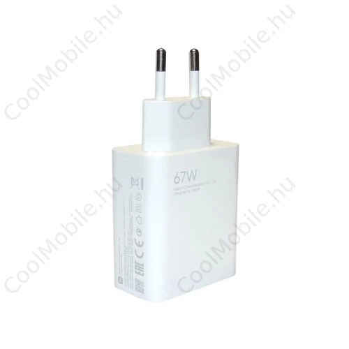Xiaomi MDY-12-EH USB-A 67W utazó töltő fehér - csomagolás nélküli gyári
