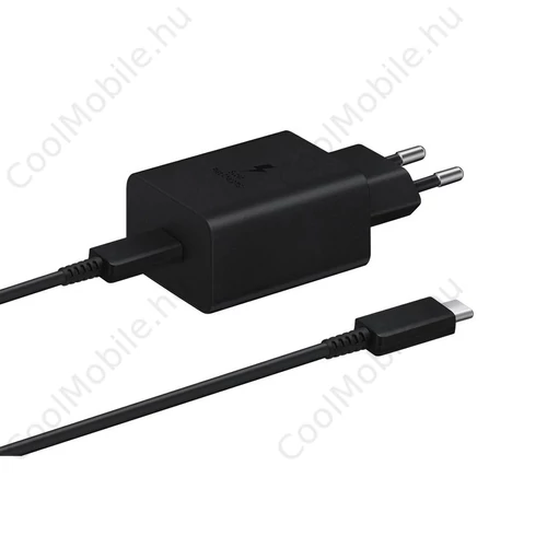 EP-T4510XBE Samsung 45W utazótöltő + USB-C adatkábel fekete
