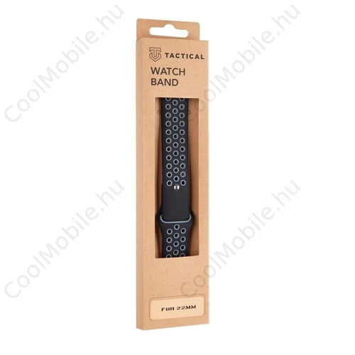 Tactical 267 Dupla szilikon szíj 22mm fekete/szürke