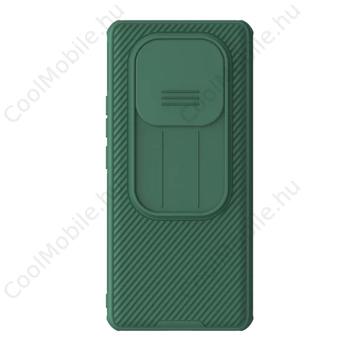 Nillkin CamShield PRO kemény tok Xiaomi Redmi Note 14 Pro 5G/Poco X7 5G készülékhez sötét zöld