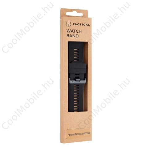 Tactical 668 Silicone Band Garmin Fenix 5X/6X/7X/8 készülékhez 26mm fekete