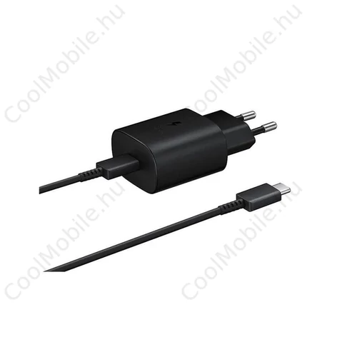 EP-TA800EBE + EP-DG980BBE Samsung 25W utazó töltő + USB-C/USB-C adatkábel fekete (OOB Bulk)