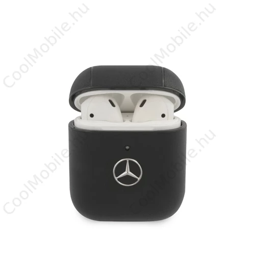 Mercedes bőr tok AirPods 1/2 készülékhez fekete