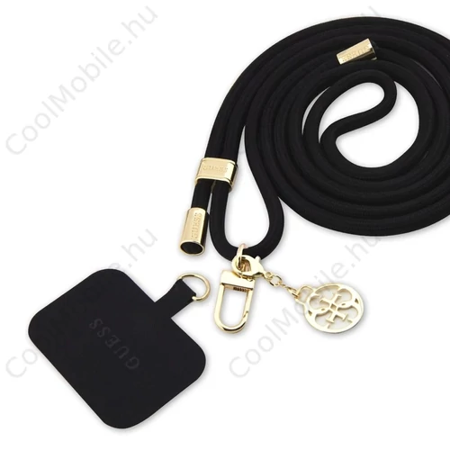 Guess válltáska pánt Cord 4G Charm arany/fekete