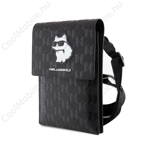 Karl Lagerfeld Saffiano Monogram Choupette NFT pénztárca tok fekete