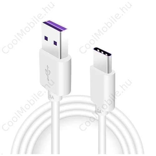 Huawei Original Quick Charger USB-C adatkábel 5A 1m fehér (Service Pack)