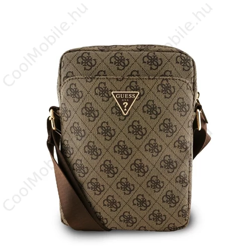 Guess PU 4G Triangle Logo táska 8" barna