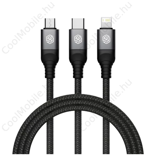 Nillkin Data Cable Swift Pro 3in1 1,5m adatkábel fekete