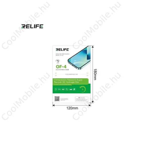 RELIFE GF-4 HD Hydrogel Recovery fólia okostelefon készülékhez – 50 db