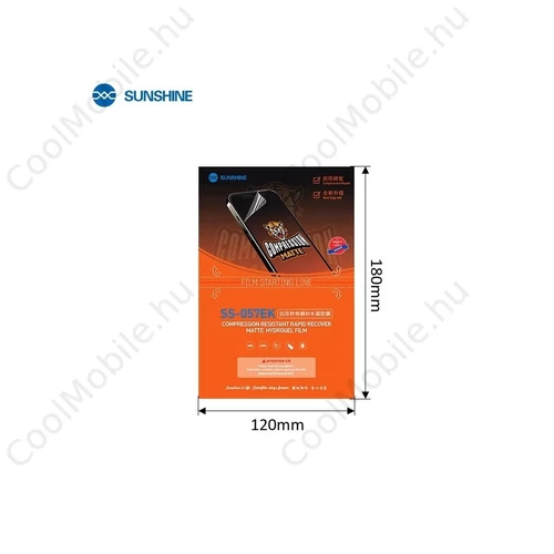 SUNSHINE SS-057EK Anti-Stress Mate hydrogél kijelzővédő okostelefonokhoz 50 db