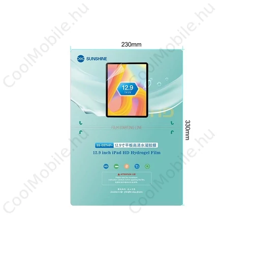 SUNSHINE SS-057HP+ Hidrogel kijelzővédő tabletokhoz (12,9 inch) 20 db