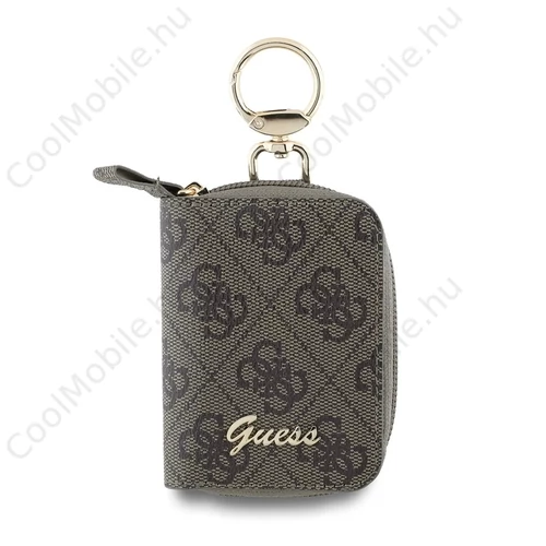 Guess PU 4G Script Logo kulcstartó barna