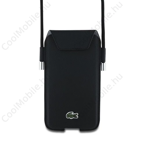Lacoste PVC Iconic Petit Pique Telefon Tok XL fekete
