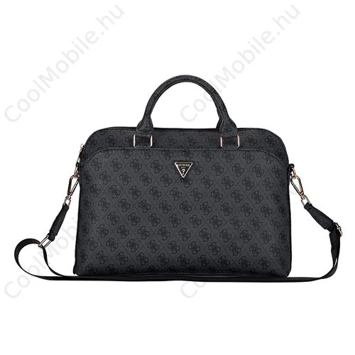 Guess PU 4G Triangle Logo laptop táska 13/14/15" fekete