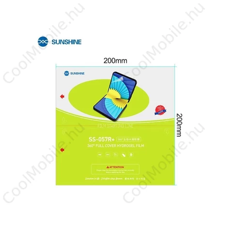 SUNSHINE SS-057R+ 360° Hydrogel kijelzővédők okostelefonokhoz, 25 db