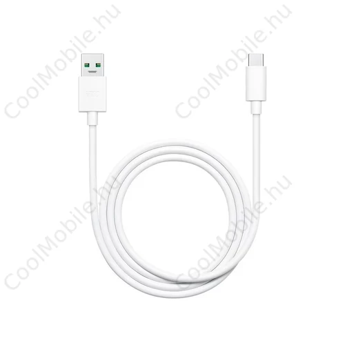 DL129 Realme USB-C Adatkábel Gyors Töltés 65W 1m Fehér - csomagolás nélküli gyári