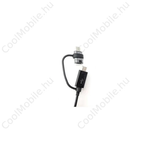 EP-DG950DBE Samsung Combo microUSB adatkábel USB-C Reductionnal 1.4m fekete - csomagolás nélküli gyári