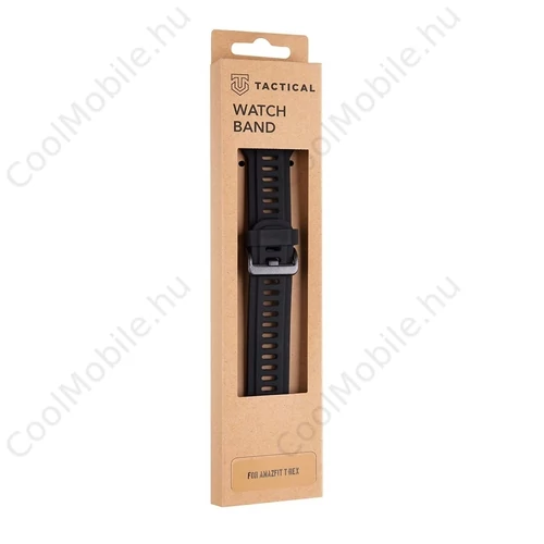 Tactical 606 szilikon szíj Amazfit T-Rex/T-Rex Pro készülékhez fekete