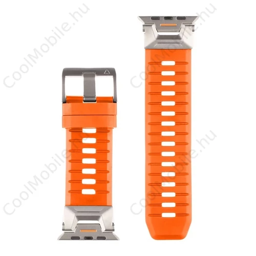 Tactical tartós óraszíj Apple Watch Ultra készülékhez narancs