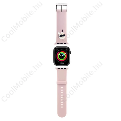 Karl Lagerfeld Karl Head NFT óra szíj Apple Watch 42/44/45/46/49 készülékhez rózsaszín