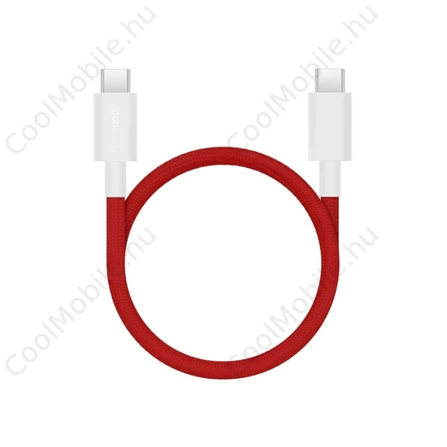 OnePlus SUPERVOOC Charge USB-C/USB-C adatátviteli mágneses kábel 10A 1.2m piros