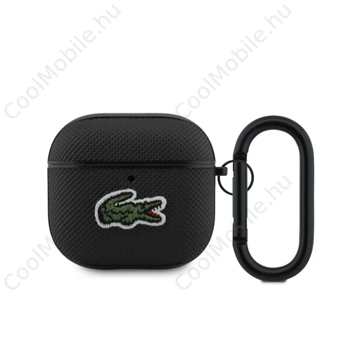 Lacoste Petit Pique Croc Logo Patch tok AirPods 4 készülékhez fekete