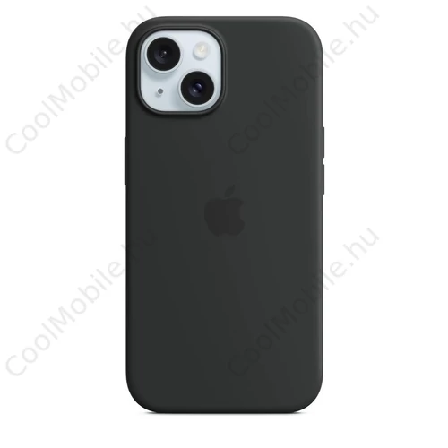 MXPD3ZM/A Apple szilikon Magsafe tok iPhone 15 készülékhez fekete
