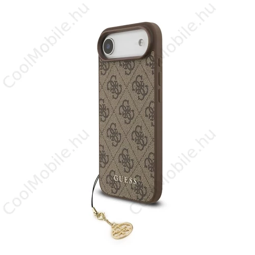 Guess 4G Charm hátsó tok iPhone 17 készülékhez Air Tone on Tone barna