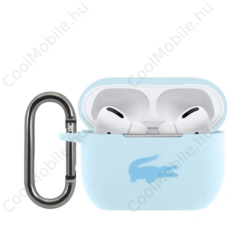 Lacoste Liquid Silicone Glossy Printing Logo tok AirPods Pro készülékhez kék