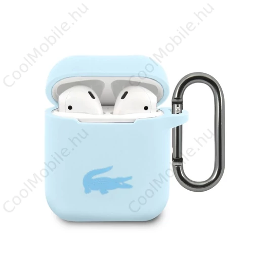 Lacoste Liquid Silicone Glossy Printing Logo tok AirPods 1/2 készülékhez kék
