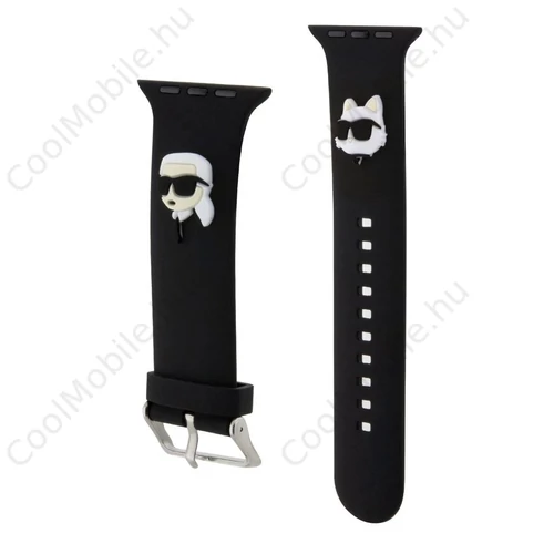 Karl Lagerfeld Karl and Choupette Head NFT szíj Apple Watch 38/40/41 készülékhez fekete (sérült csomagolás)