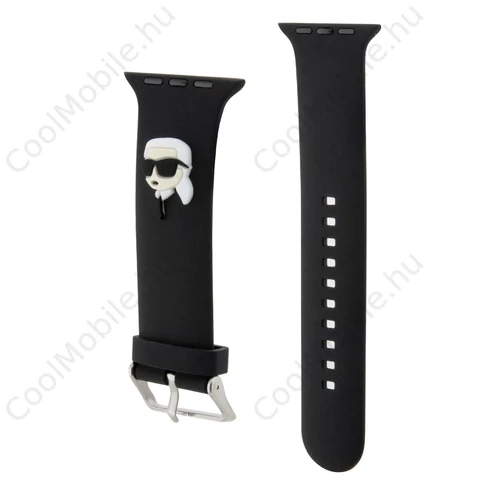 Karl Lagerfeld Karl Head NFT szíj Apple Watch készülékhez 42/44/45/46/49 fekete (sérült csomagolás)