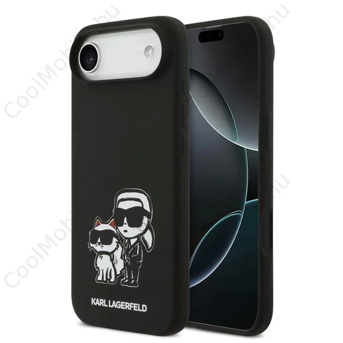 Karl Lagerfeld Liquid Silicone K&CH Sketch MagSafe tok iPhone 17 Air készülékhez fekete