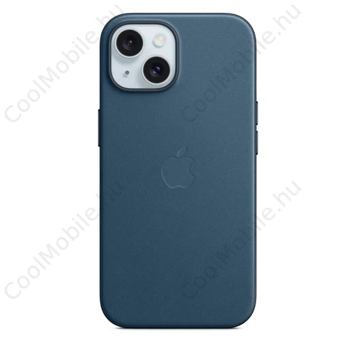 MT3G3ZM/A Apple FineWoven tok MagSafe-szal iPhone 15 készülékhez pacifikus kék