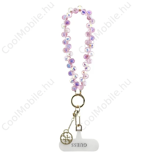 Guess Univerzális Csuklópánt Crystals 4G Charm rózsaszín