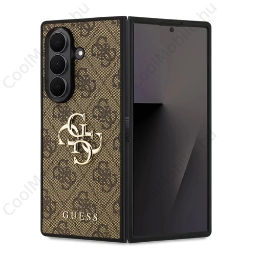 Guess PU 4G Metal Logo tok Samsung Galaxy Z Fold 7 készülékhez barna