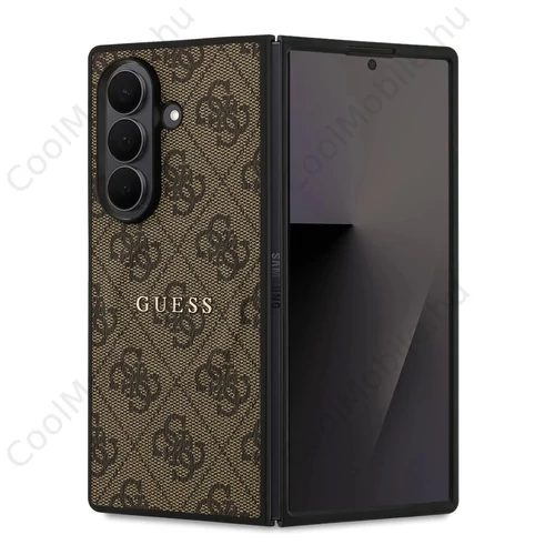 Guess PU Leather 4G Colored Ring Magnetic tok Samsung Galaxy Z Fold 7 készülékhez barna